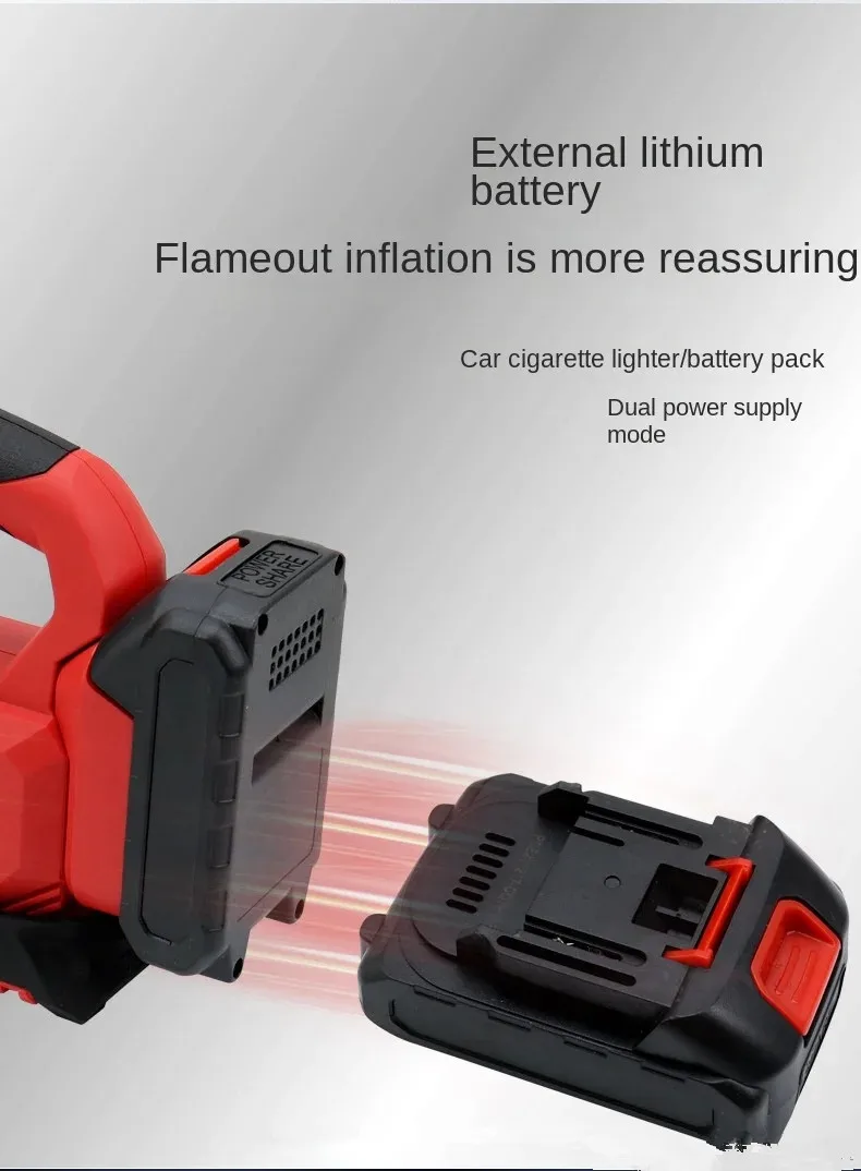Cordless Tire Inflator Air Compressor for Car 20V 10000mah Battery 160PSI Portable Handheld Air Pump with Digital Pressure Gauge