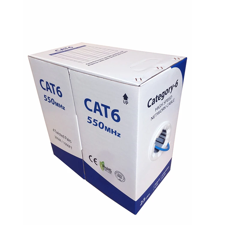 
Changbao Indoor 305m 4 pair 23AWG UTP FTP STP SFTP Cat6e Cat6 Cable Reel Lan Cat6 Cable 