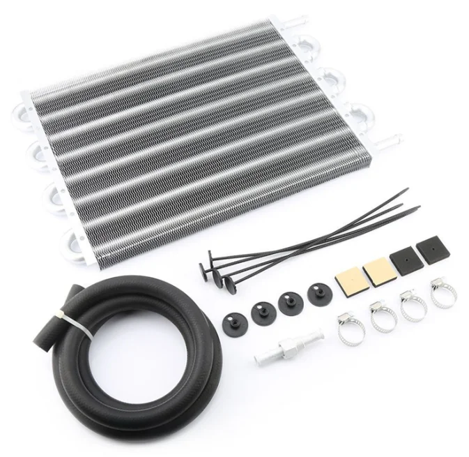 8 Row Aluminum Remote Transmission Oil Cooler Auto-Manual Radiator Converter Kit HAYDEN 405