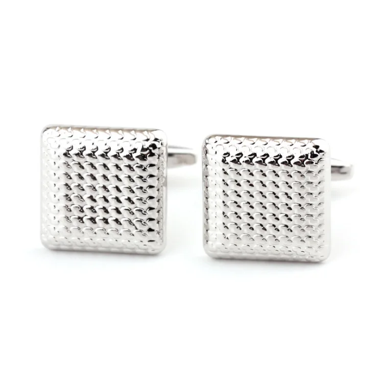 Wholesale stocks blank silver cufflinks for mens shirts