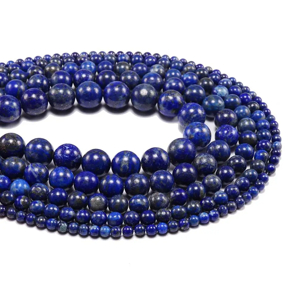 
1strand/lot 4/6/8/10/12 mm AAA Natural Lapis Lazuli Stone Beads Round Loose Spacer Bead For Jewelry Making Findings DIY Bracelet 