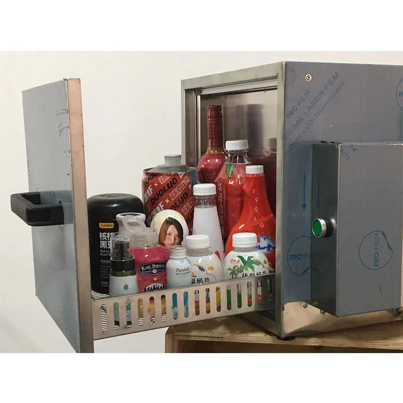 Stainless Steel Small Steam Tabletop Shrink Cans Sleeve Semi Automatic Square Round Flat Bottle Labeling Machine