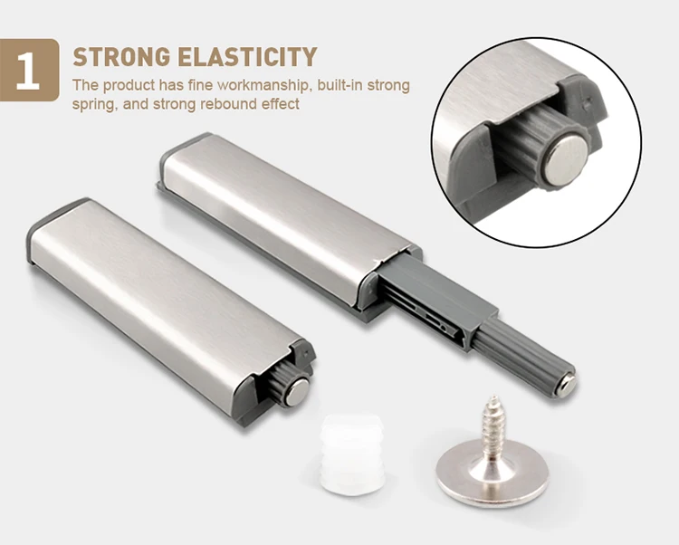 Supplier Anticollision Shock Buffer Sliding Drawer Push Open ABS Plastic Material Magnetic Mute Adjustable Cabinet Door Damper