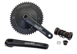 PC001 Bicycle parts hot sale fixed gear anodized crank 165mm 170mm 175mm black silver anodized aluminum alloy crankset