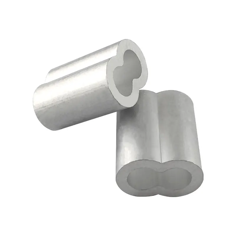 Oval shape aluminium wire rope connectors crimp sleeve