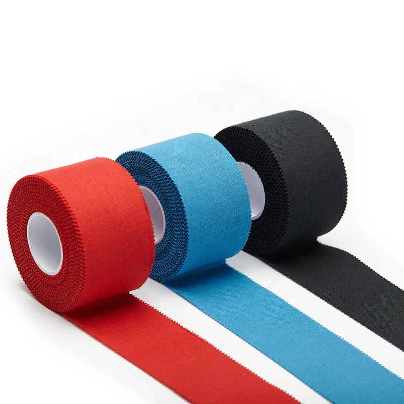 high adhesive Full Cotton High Quality white Rigid strapping sports Athletic Cloth Tape Soccer Football Tape