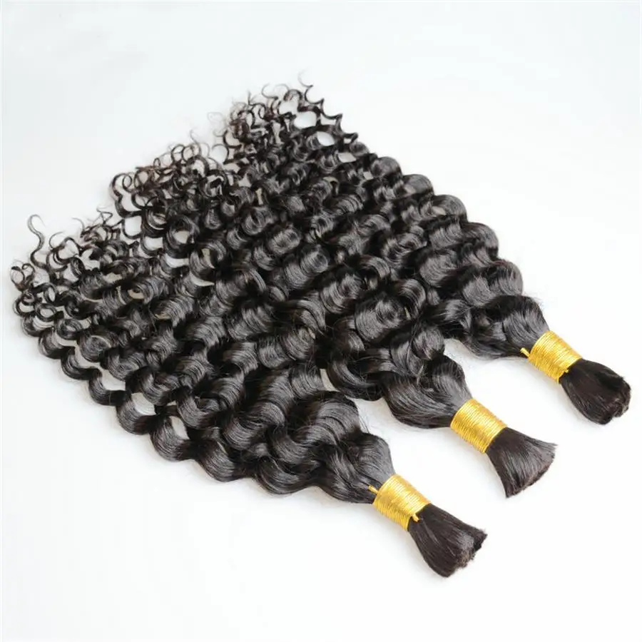 Good Quality 10A Grade Virgin Russian Cuticle Aligned Wet and Wavy Human Hair Extensions Braiding Hair Bulk No Weft