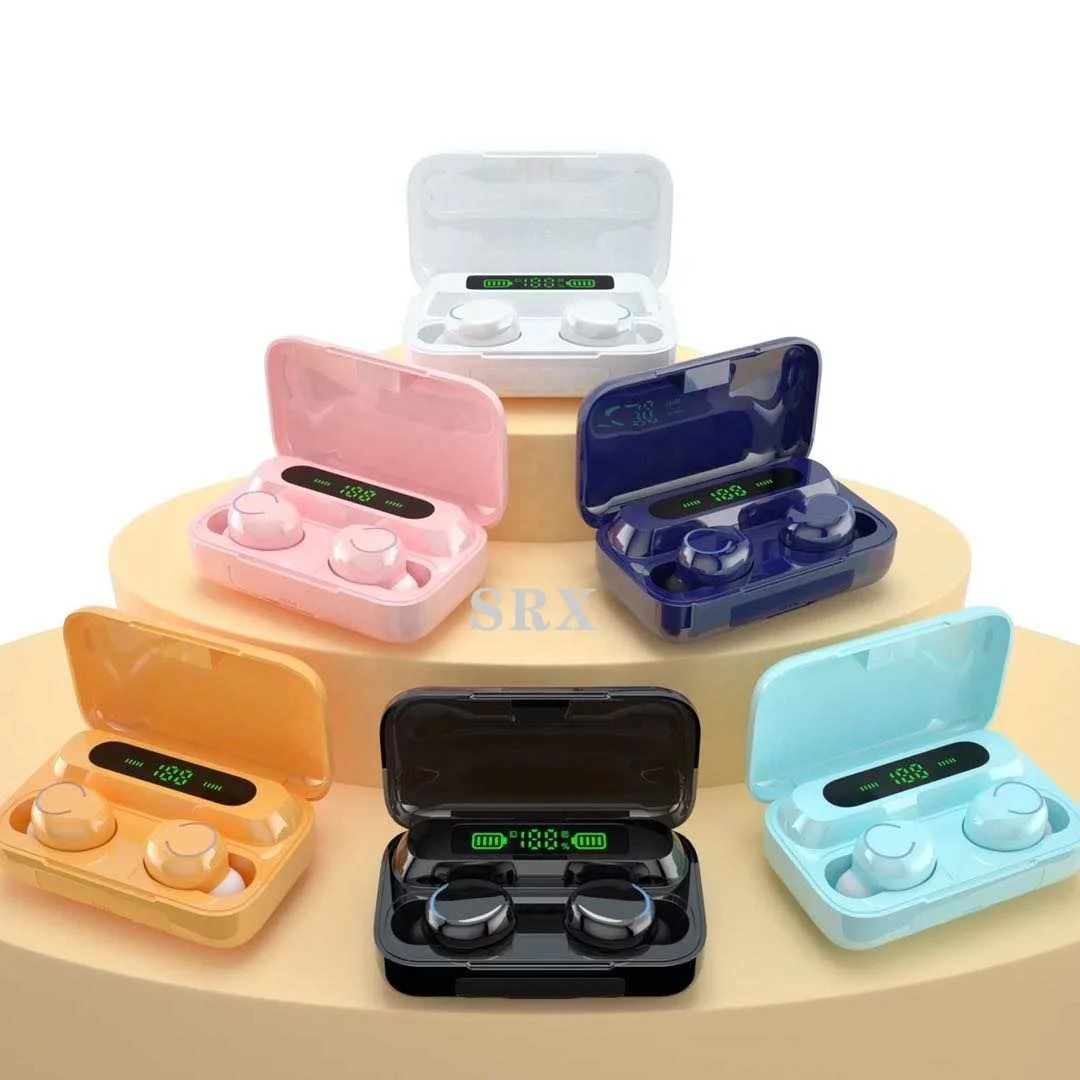 F9 наушники-вкладыши Tws с светодиодным дисплеем водонепроницаемые наушники беспроводные BT наушники Auriculares F9 аудиофоны с 2000 мА/ч, гарнитура