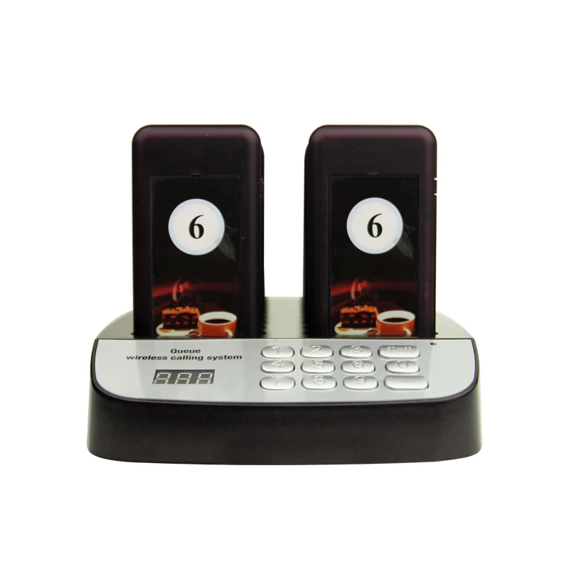 Catel wireless meal picking device CTP301 waiter Coaster Queue calling system 1 keyboard and 16 Pagers