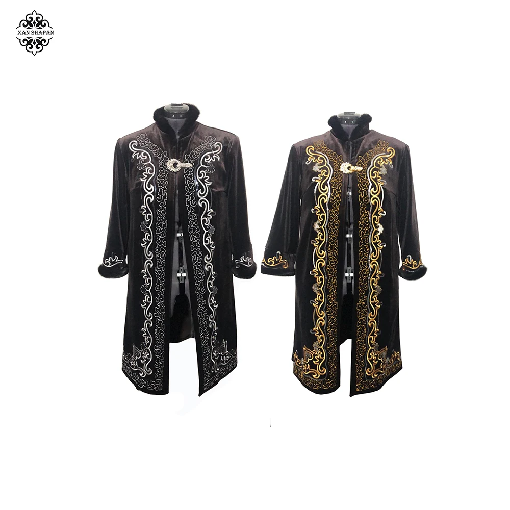 
Mordern National Long Overcoat Kazakh Clothes 