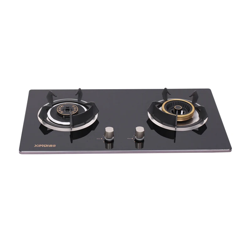 Kitchen burner stove cast iron pan support gas hob built in 5 burner cooktop