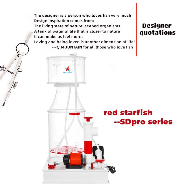 Red Starfish SD-pro Series Aquarium Reef Tank Internal Protein Skimmer Submersible Filter Marine Protein Skimmer