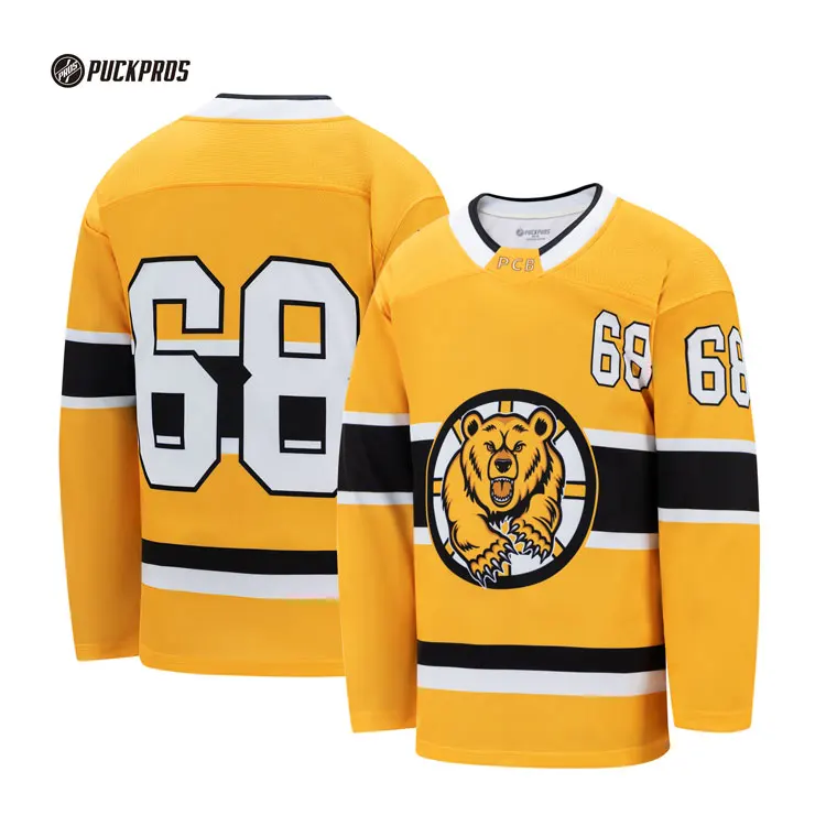 High Breathable 100% Polyester Team Custom Ice Hockey Shirt Embroidery Tackle Twill Ice Hockey Jersey For Youth