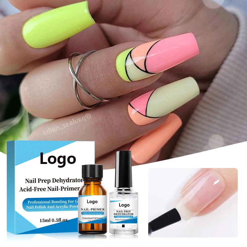 Nail Prep Dehydrator and Nail Primer X-strength No Burn Non Acid Protein Bond Primer for Acrylic Powder and UV Gel Nail Polish