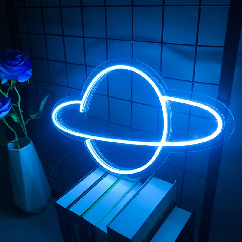 Acrylic neon lights modeling lamp 12V planet bar nightclub decoration creative  lights