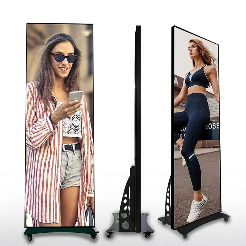 Led banner panel P2 Kiosk stand digital advertising sign player smart poster led display