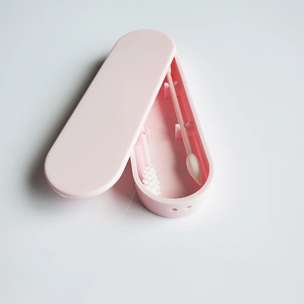 Make Up Cleaning Reuse Swab Silicon Tips 2pcs Silicone Cotton Ear Swab