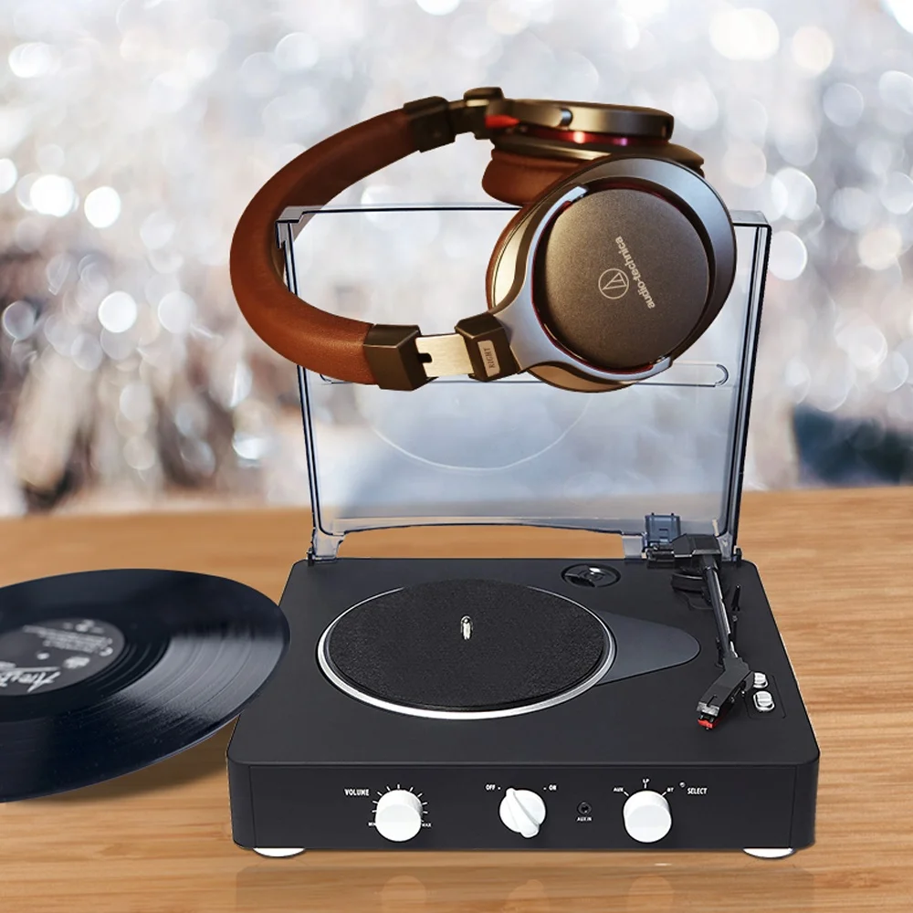Hot promotion best quality turntable gramophone player for family entertainment vinyl turntable record player