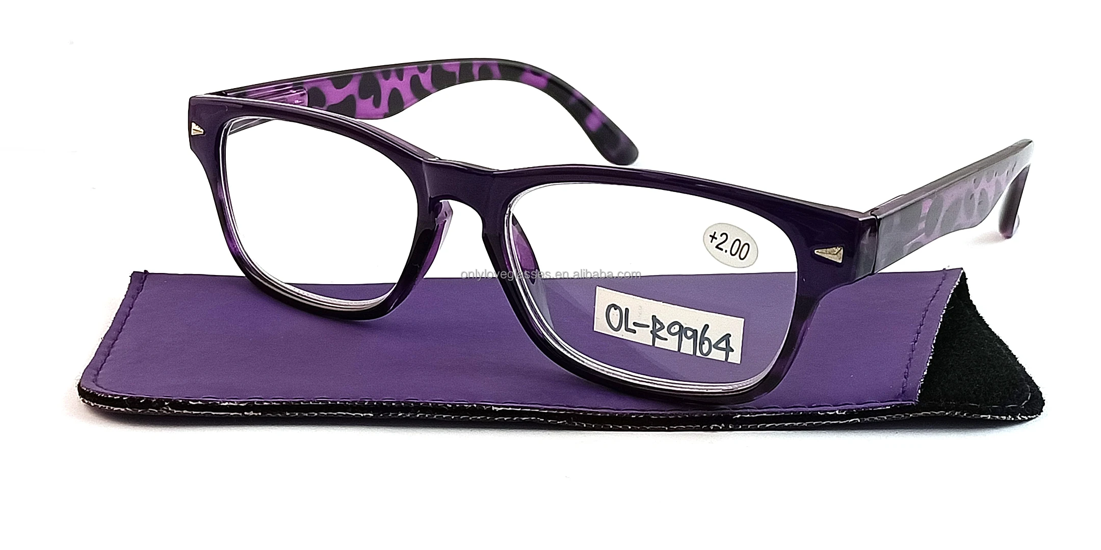 Retro spring hinge cheap plastic  reading glasses