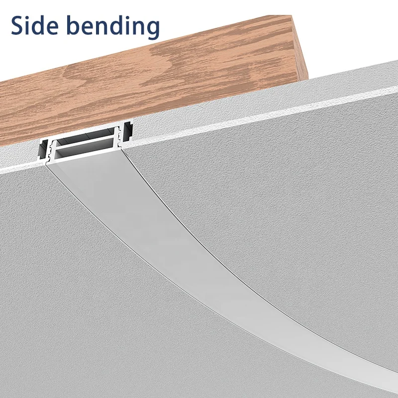 Flexible Bendable Curved Aluminum LED Profile Arched Top and Side Bending Drywall Extruded LED Profile with Silicone Cover
