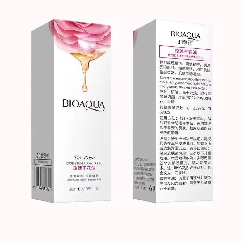 bioaqua OEM ODM Private Label Service 30ml rose stem flower oil plant extract Nourishing Moisturizer skin Care flower oil