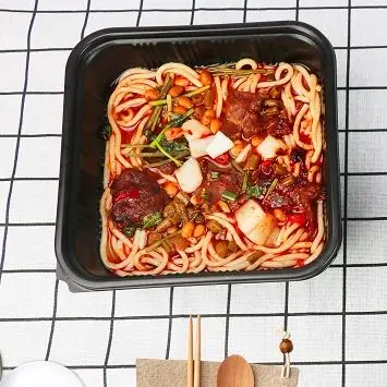 PP Plastic Lunch Box Hot Food Container 2 3 4 5 6 Compartment Disposable Rectangle Oven Safe Restaurant Takeout Food Container