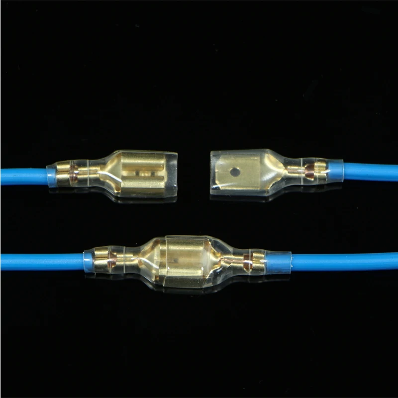 Plug spring connector spade type quick crimp terminals 900PCS boxed male female 2.8mm4.8mm6.3mm with insulation sheath