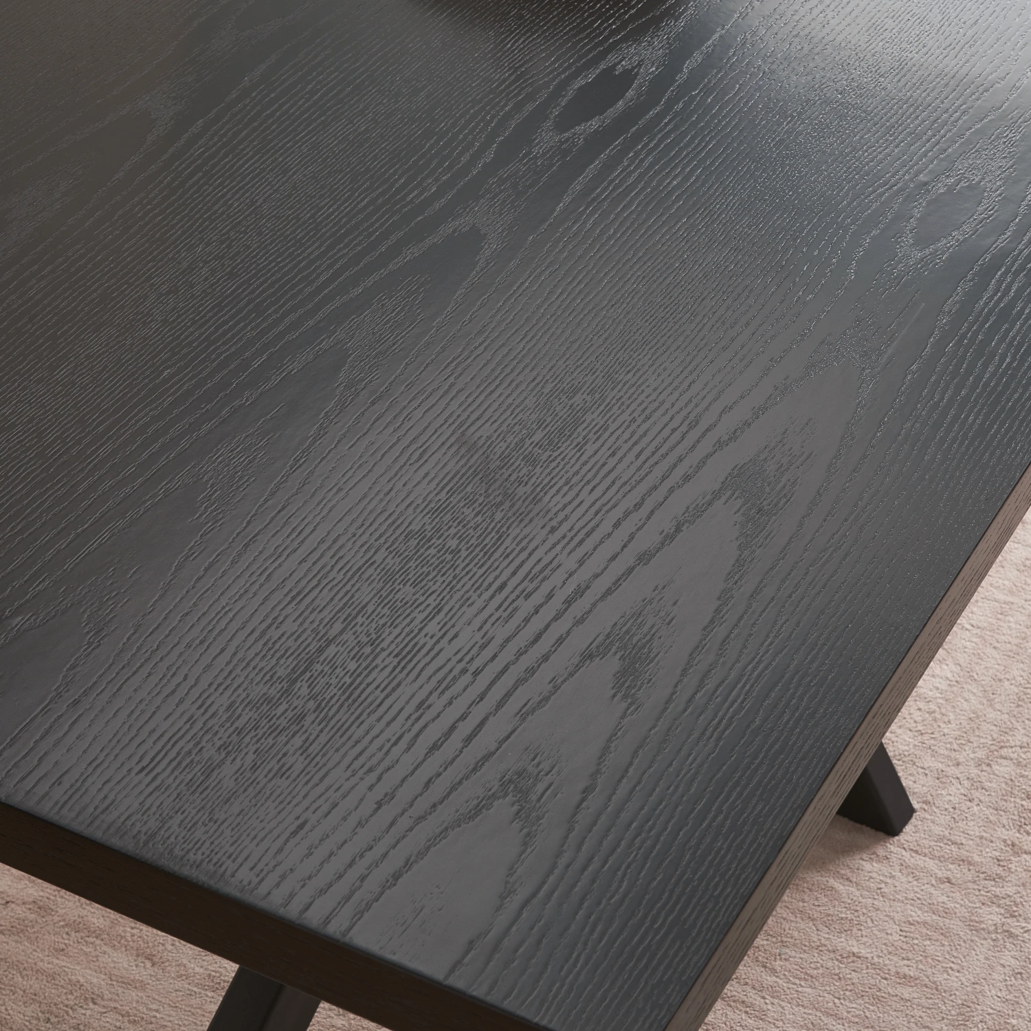 Modern Dining Room Furniture Restaurant Piper Fluted Table Wholesale Round BLACK MDF Dining Table set with Wooden Base