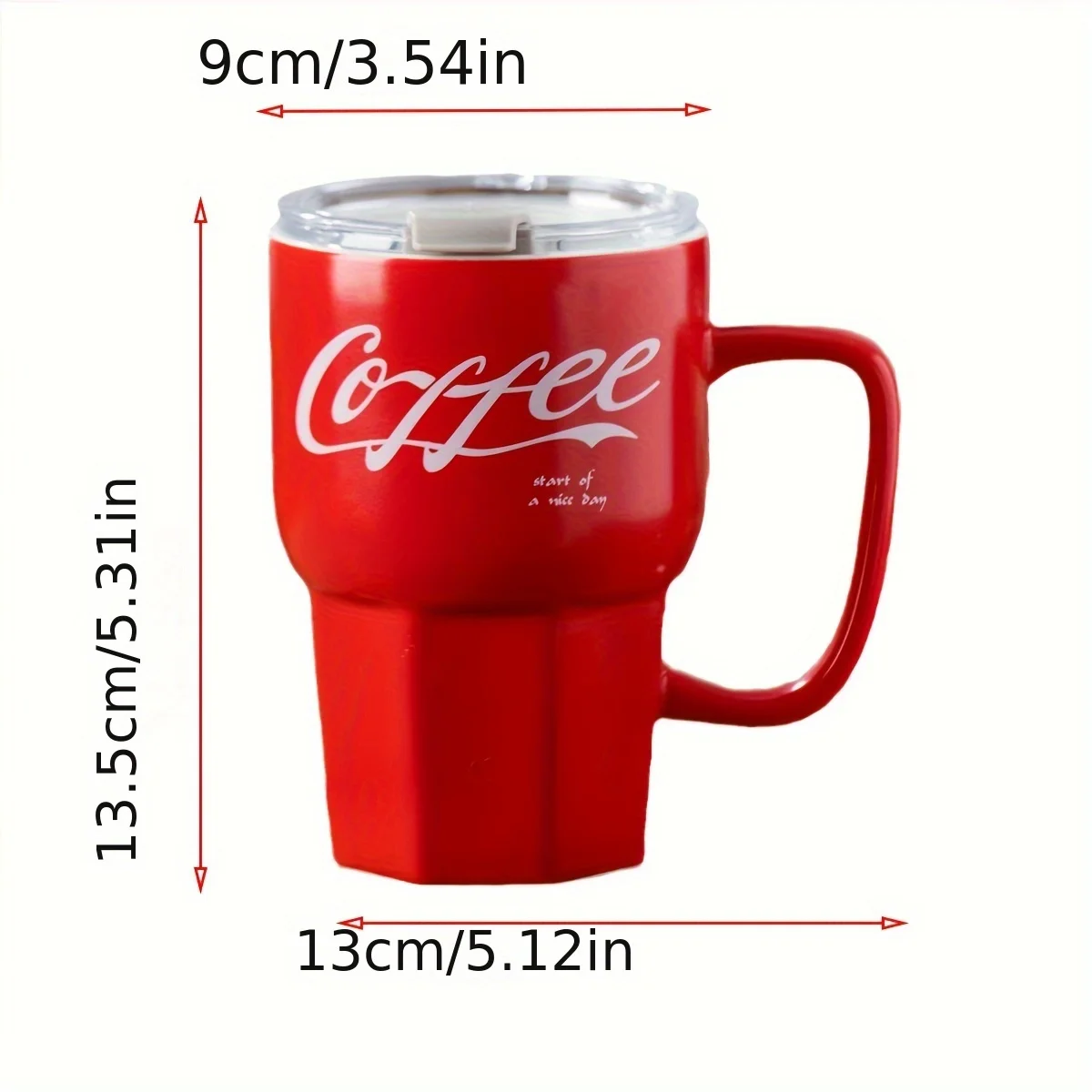 Custom Logo 16 OZ Ceramic Coffee Mug High Quality  Commercial Coffe Mug With handle and Lid