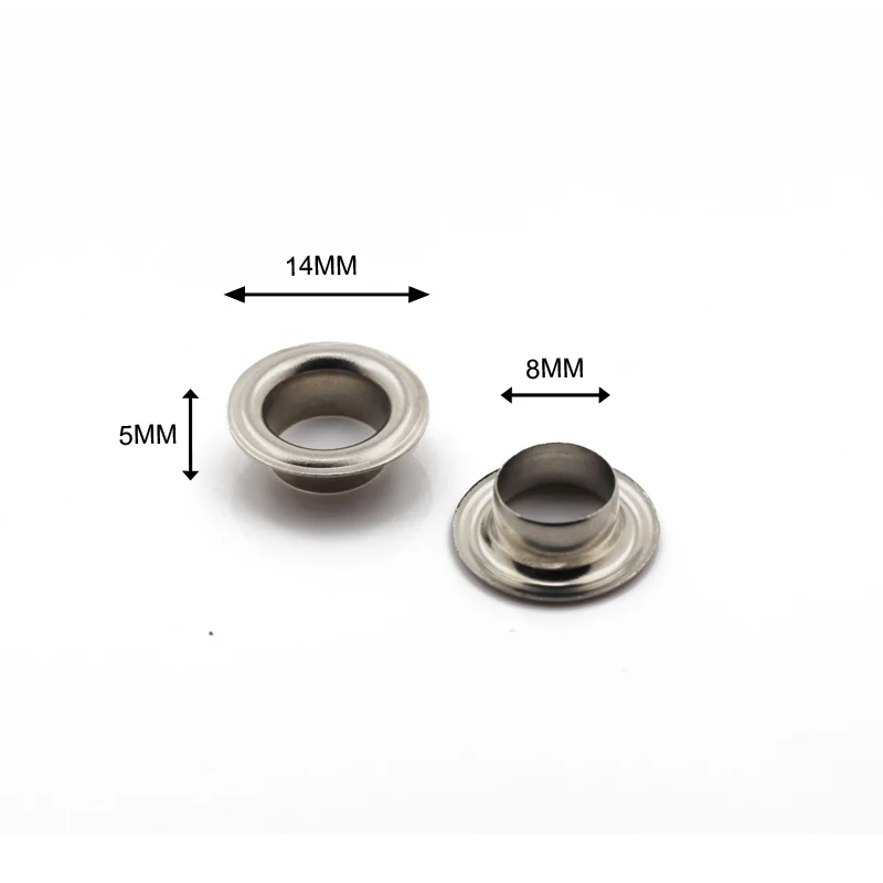 8mm Bronze metal eyelets round inner hole size brass grommets for belt bag shoes clothes Tag