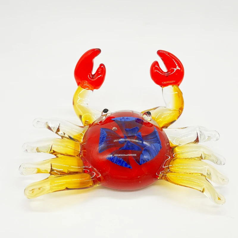Cute Handmade Glass Blowing Hermit Crab Glass Art Sculpture