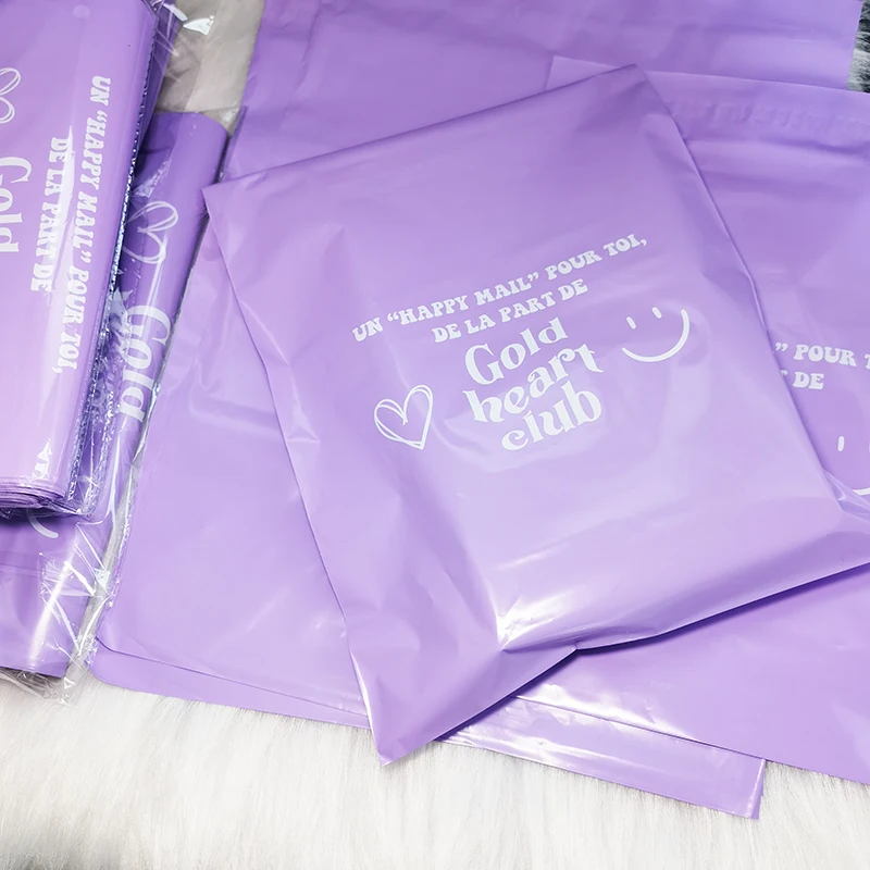 Custom Logo Printed Express purple Courier Bags Clothes Shipping Package Envelope Poly Mailer Mailing Polymailer Bag