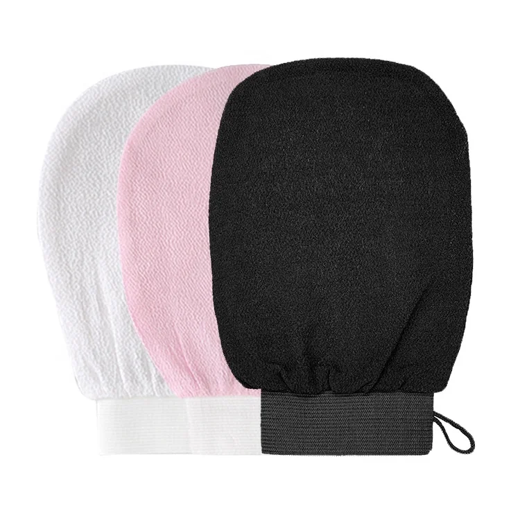 Rayon medium fine sand viscose fiber exfoliating scrubbing mitt special mud for non-damaging skin Bulk Stock Beautifully Package