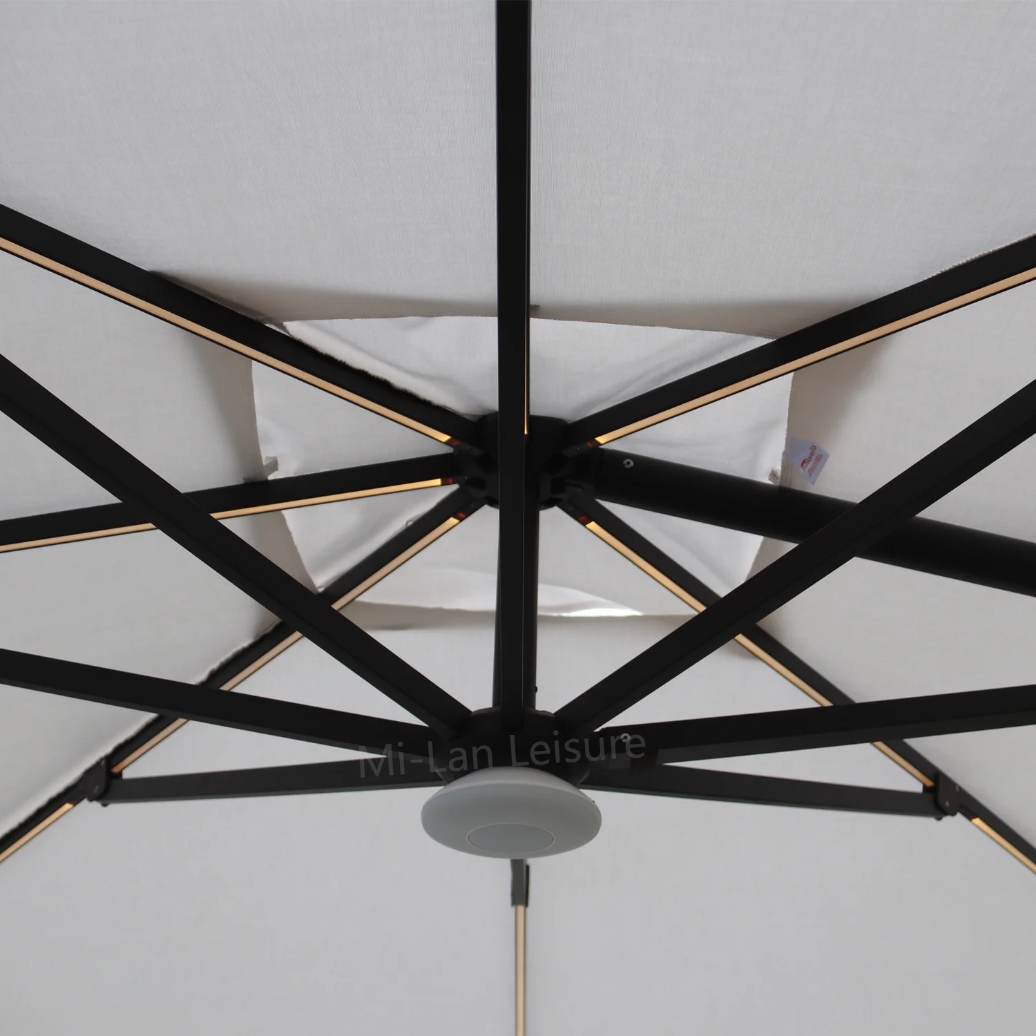 10ft custom branded square led lights garden parasol with 360 rotation patio umbrellas with solar