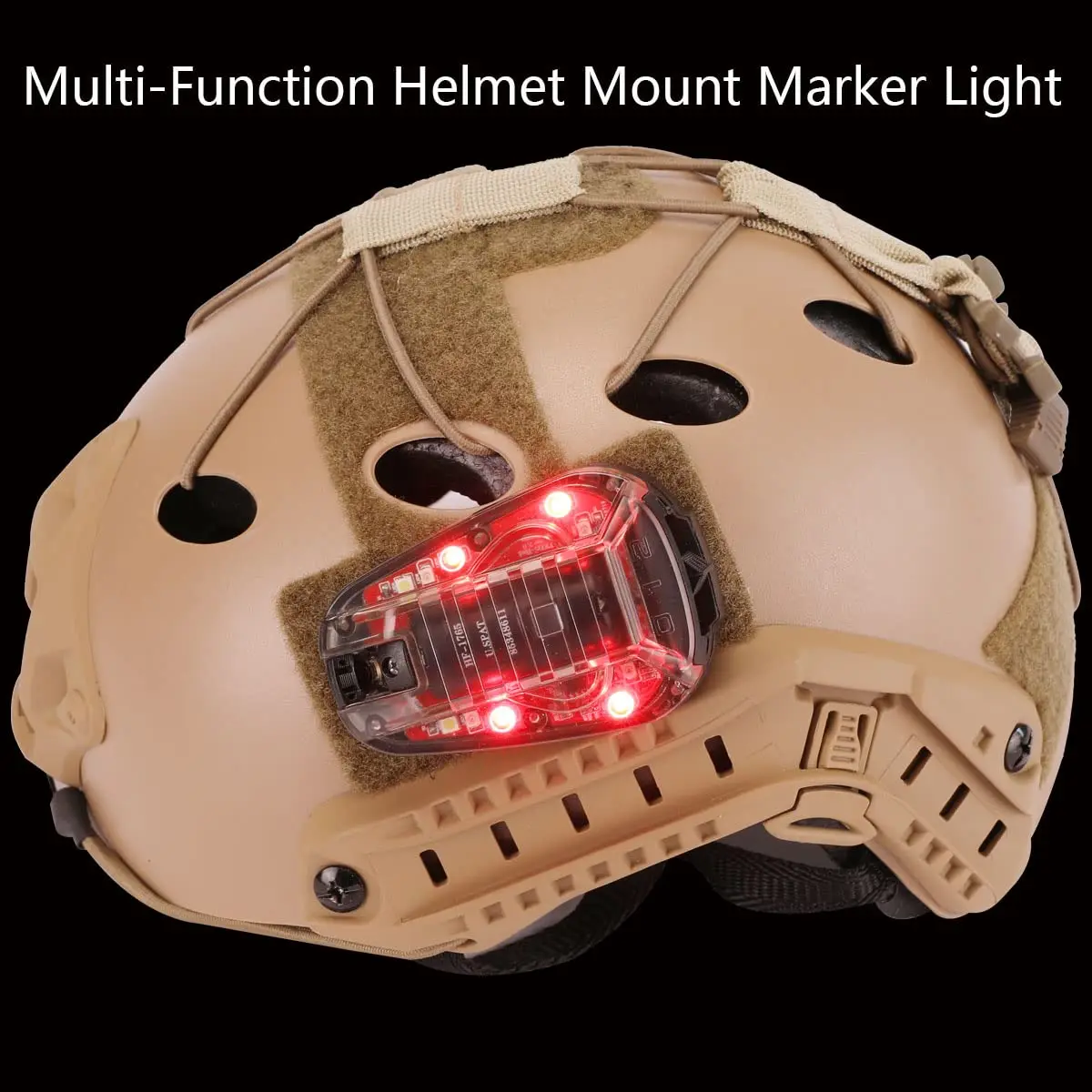 Tactical Helmet Light Survival Signal Light IR and Visible LED Helmet Strobe for Outdoor Sports