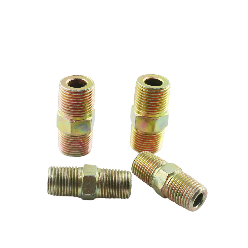 Metal Compression Pneumatic Elbow Tube Quick Fitting Silver Ari Stainless Steel Square Stocking Straight Joint Forged Equal