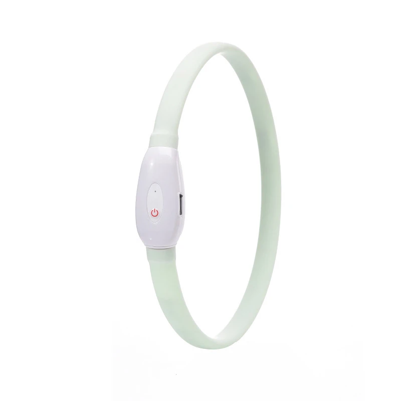 New Arrivals Rubber Hose Dog Collar With Lights Led Light Pet Charging Dog Collar Multicolor