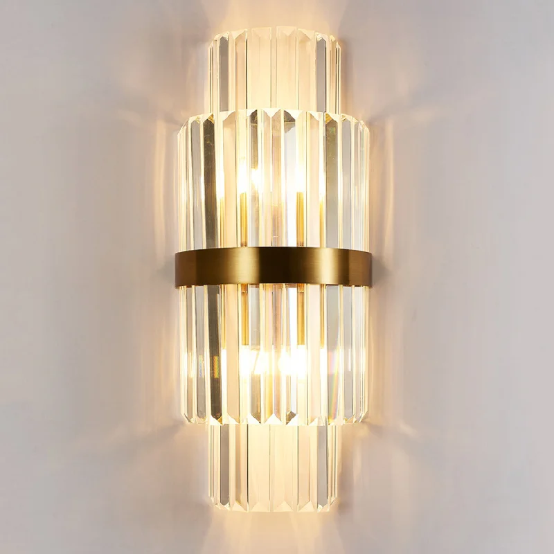 Хит продаж, современные роскошные комнатные Настенные светильники E14 для дома, прикроватный коридор, гостиная, Хрустальный настенный светильник, освещение