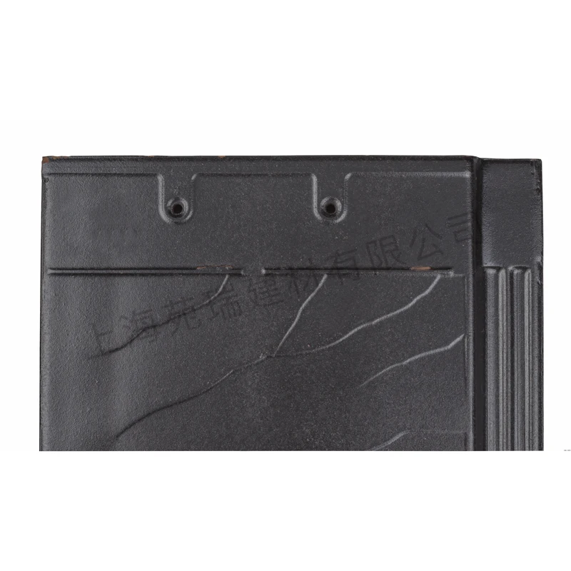 hot sale stone grain roof tiles 430*320mm heat and water proof clay material flat roofing tiles manufacturer