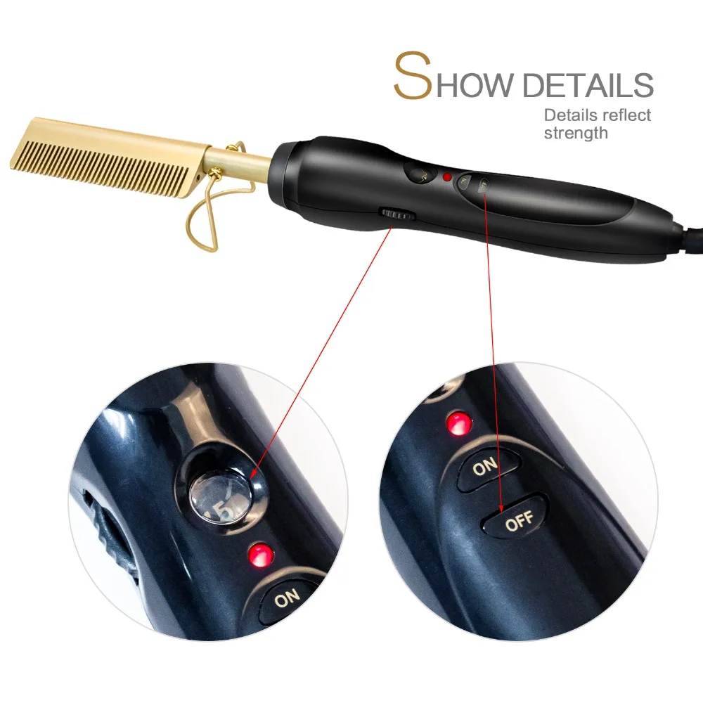 2020 New 2 in 1 hair curling straightening iron hair straightener curling iron hot pressing Titanium Alloy comb