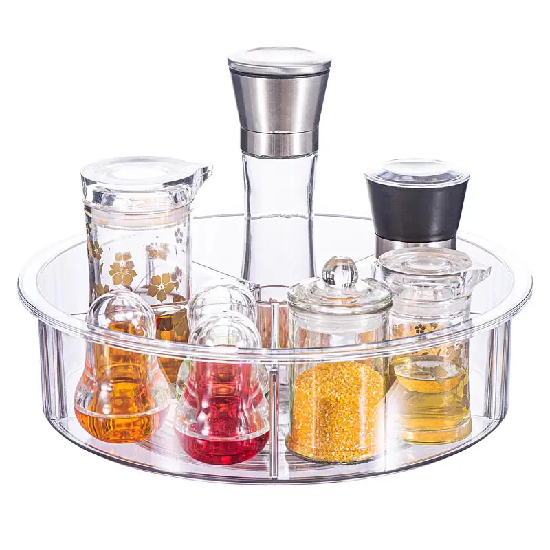 3002 Горячая продажа Lazy Susan Вращающийся акриловый Органайзер для специй органайзер