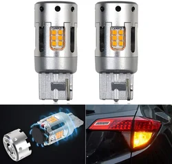 One Year Warranty High Quality LED Bulb Short 7440 Yellow Turn Signal Light With Fan
