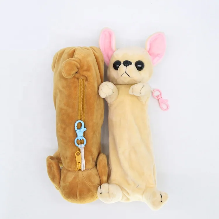 Animal shape plush giraffe pencil case for kids