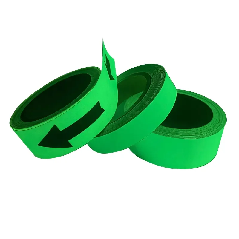 Custom Retro Neon Blue Green Glow in the dark vinyl Glowing Luminous Tape for Escape Indication