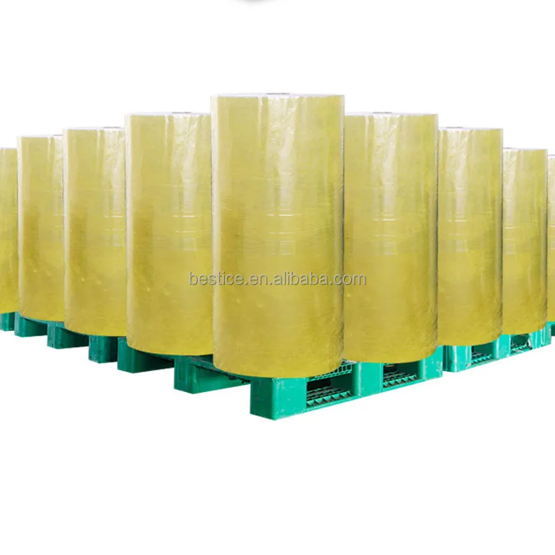 Adhesive Packing BOPP Gum Tape Jumbo Roll with 40 45 50 55 micro thickness for Sealing Tapes 18mm 24mm 36mm 48mm 50mm 57mm 60mm