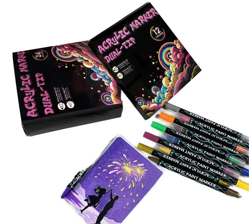 Overseas DIY Painting Acrylic Dot Paint Marker Pens for Kids activity paintingRock Painting, Wood, Canvas, Stone, Glass, Ceramic