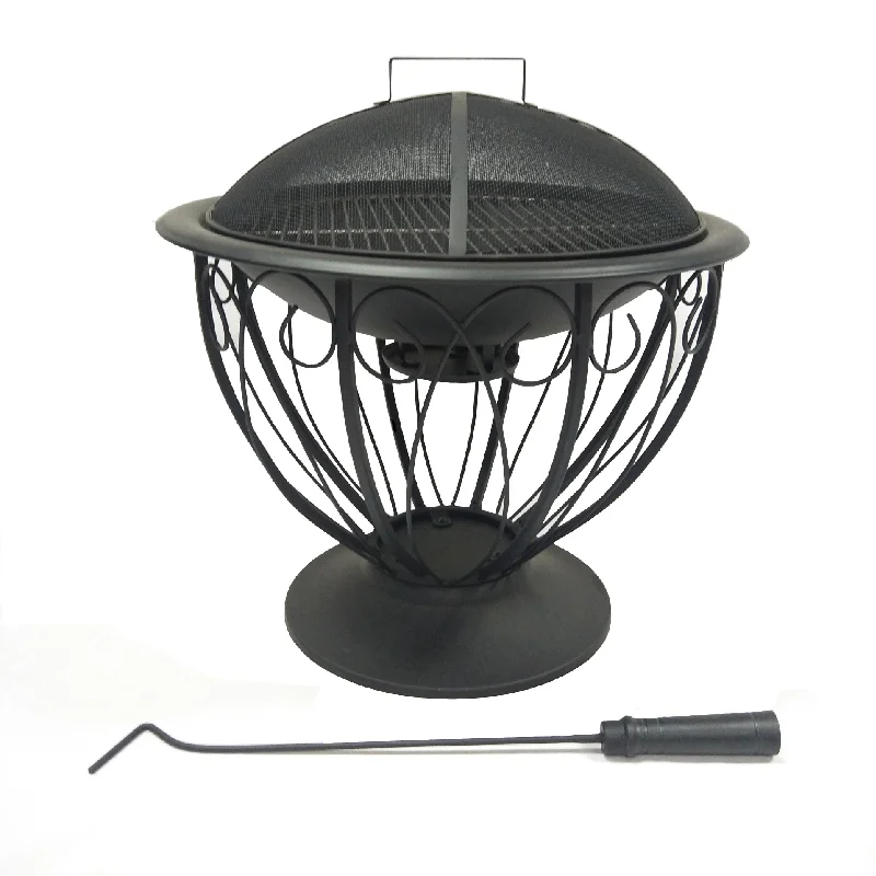 Factory wholesale Bbq Grills Smokeless Charcoal Wood Burning Spherical Metal Fire Pit Indoor/ Outdoor/Patio