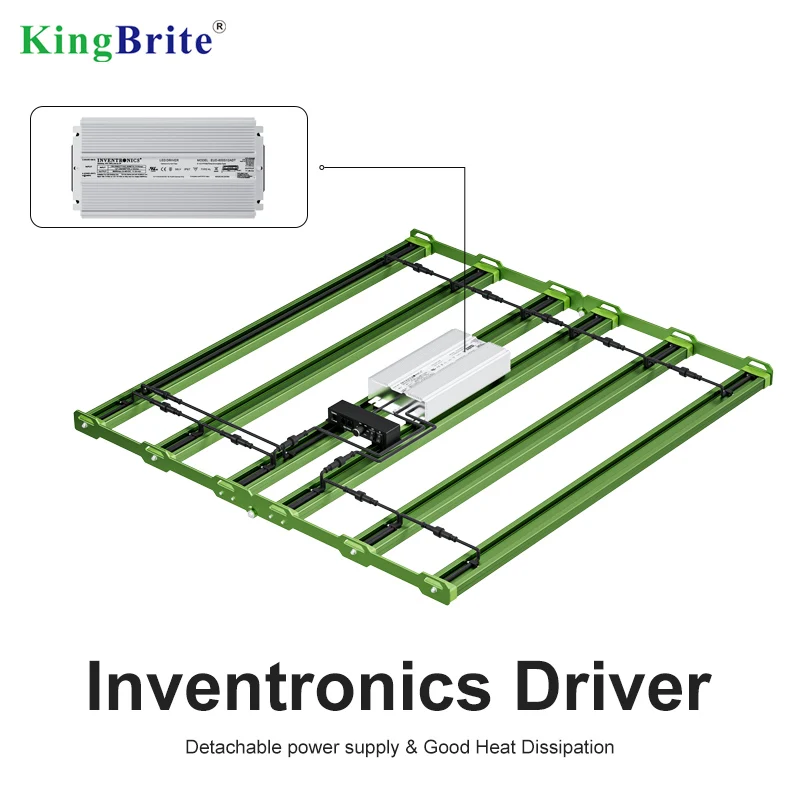 No Tax To EU! UV IR Separate Switches, KingBrite P55 600W Samsung LM301H EVO Mint White+Emerald Green 660nm UV IR Rotatable LED Grow Light Bar