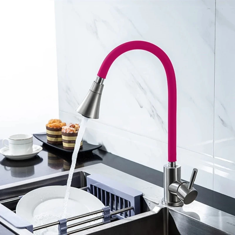 Stainless steel kitchen kitchen mixer faucet grifo de cocina flexible Gourmet Monocomando Flex Colors