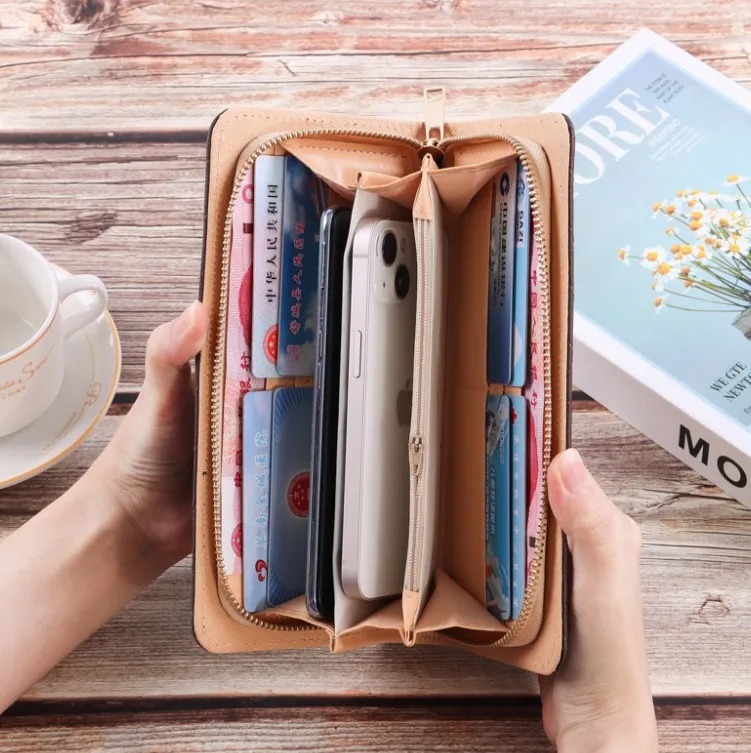 Manufacturers Wholesale Pu Student Ladies Hand Wallet Fashion Multi-Card Wallet